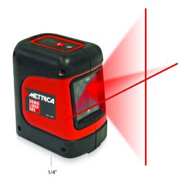 METRICA BRAVO ROTATIVO H4 - Pack Niveau Laser Rotatif Rouge Horizontal avec  Trépied + Mire + Sac Offert